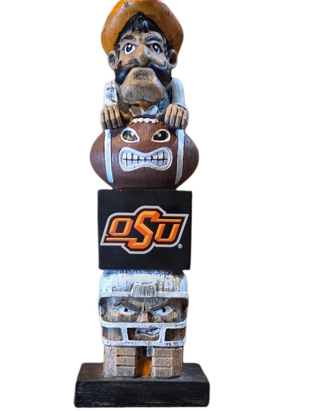 OSU Cowboy Carved Decor Figure